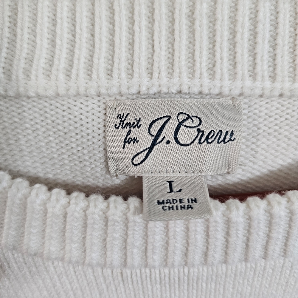 J.Crew Mens Large Sweater Multicolor Cotton Striped Crewneck Archival Investment - Picture 4 of 7